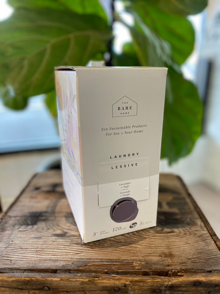 The Bare Home Lavender Sage Laundry Detergent 3L Refill Box Fill