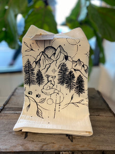 YGK - Fox + Mountain Tea Towel