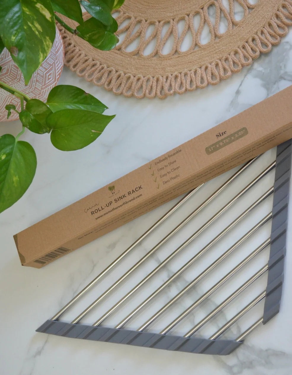 Me Mother Earth - Corner Roll-Up Sink Rack
