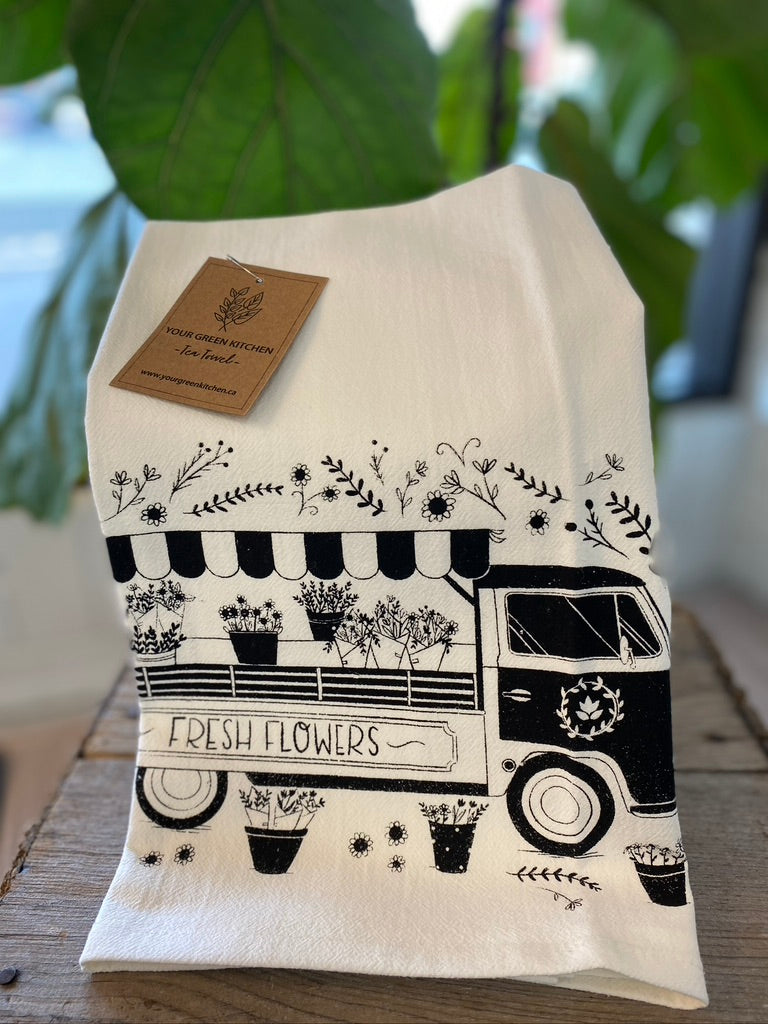 YGK - Flower Truck Tea Towel