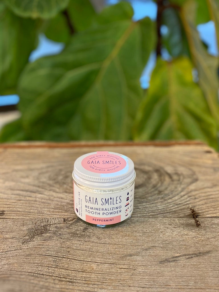 Gaia Smiles Remineralizing Tooth Powder-Peppermint
